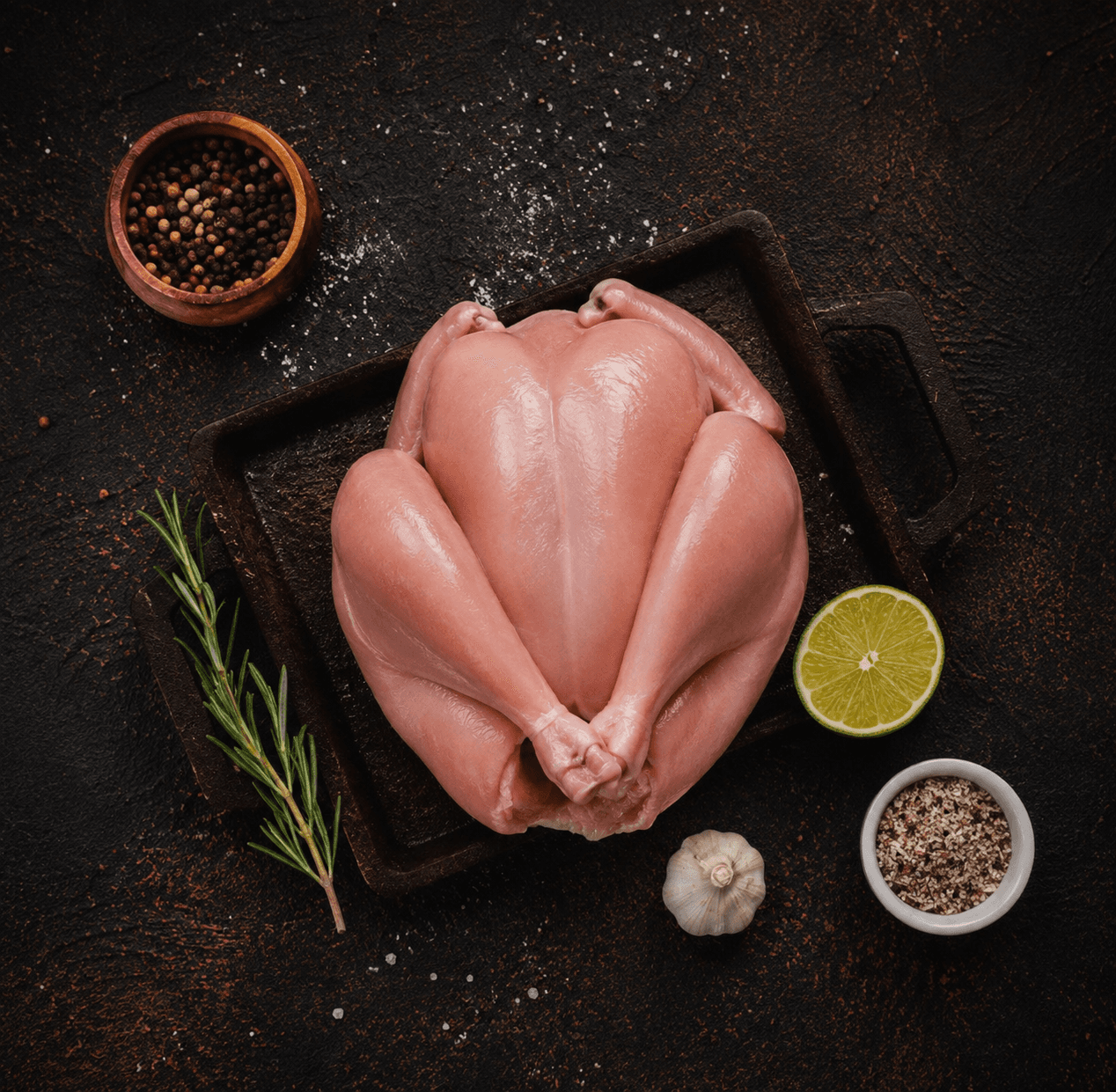Whole dressed chicken