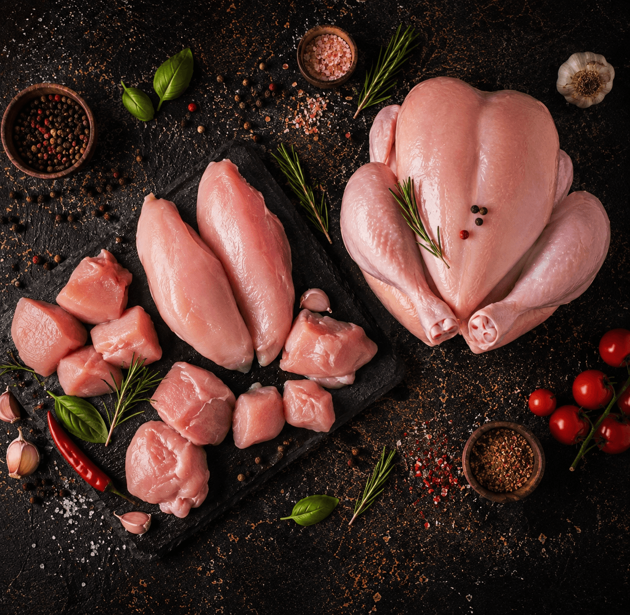 Fresh chicken cuts