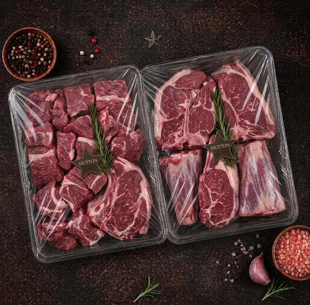 Premium packed fresh mutton